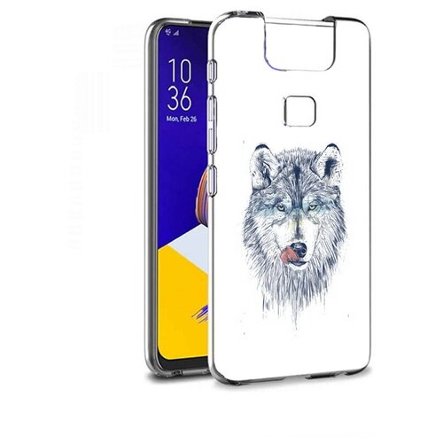 Чехол задняя-панель-накладка-бампер MyPads голодгый волк для ASUS ZenFone 6 (2019) ZS630KL противоударный