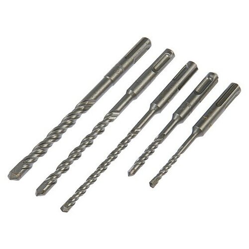 Набор буров по бетону ТероПром 1032469 тундра SDS-plus 5-6 х 110 мм 6-8-10 х 160 мм 5 шт 610₽