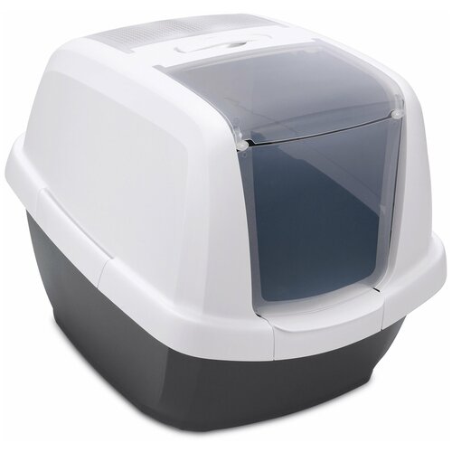 IMAC био-туалет для кошек MADDY 62х49,5х47,5h см, белый/антрацит