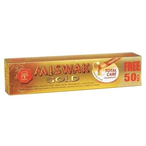 Зубная паста Мисвак Голд марки Дабур (Miswak Gold Dabur), 150 грамм зубная паста dabur meswak gold 170 мл