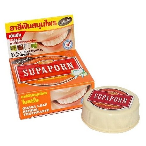 Supaporn Guava Leaf Herbal Toothpaste (orange box) 25 g., Травяная зубная паста с листьями гуавы 25 гр.