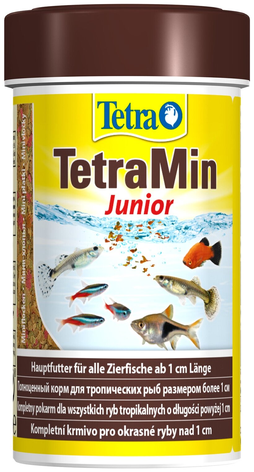 Корм для аквариумных рыб Tetra TetraMin Junior 100 мл (хлопья мини хлопья) - фотография № 14