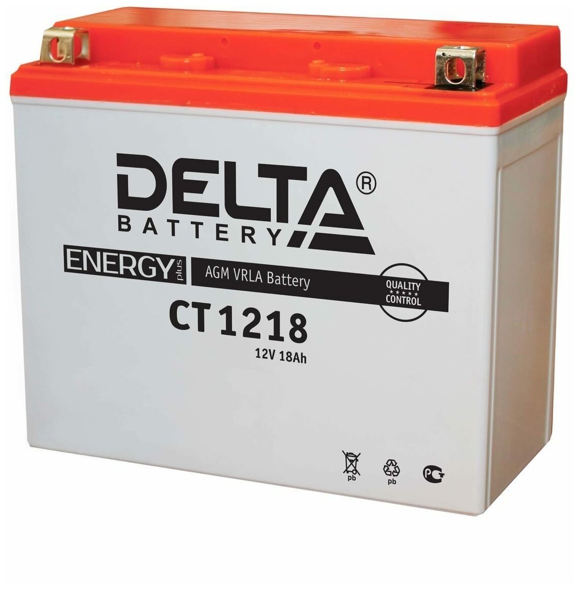 Аккумулятор 12V - 20 А/ч "Delta CT" (YTX20-BS YTX20H YB16-B-CX YB16-B YB18-A) (CT 1218)