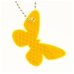 Световозвращатель подвеска пластик 'Бабочка' (желтый) - изображение