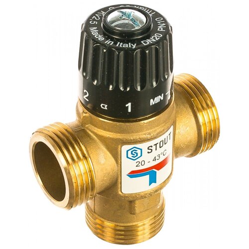 Stout Термостатический смесительный клапан для систем отопления и ГВС. G 1” M /64450/