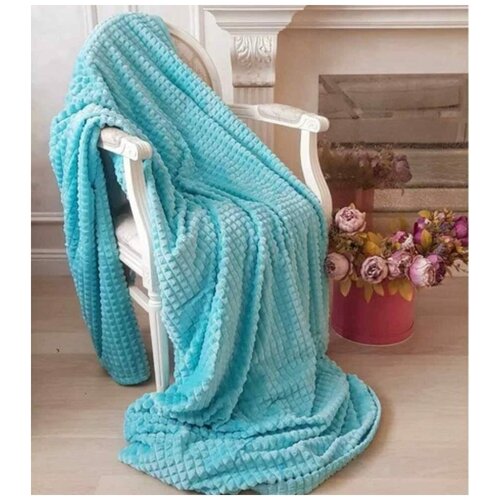 плед LUCKY STAR, 200х220 евро стандарт, бирюзовый