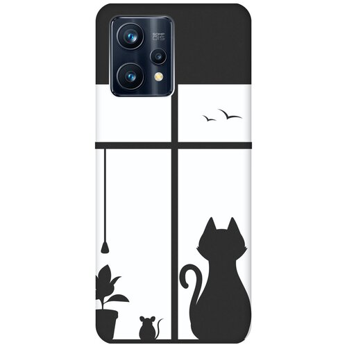 Матовый чехол Cat and Mouse для Realme 9 Pro+ / Рилми 9 Про+ с 3D эффектом черный матовый чехол cat and mouse для realme 11 рилми 11 с 3d эффектом черный