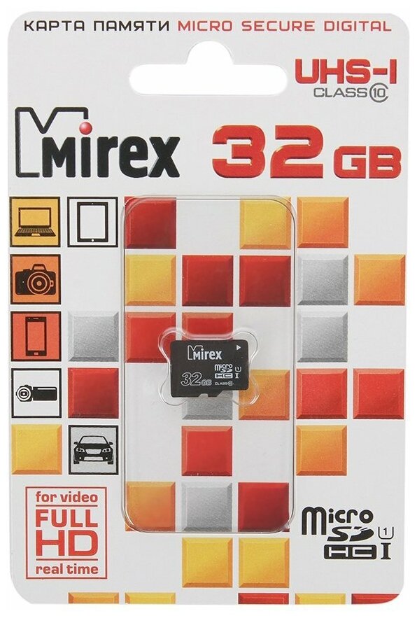 Карта памяти Mirex microSDHC 32 ГБ Class 10, V10, A1, UHS Class 1, R/W 104/45 МБ/с, 1 шт., черный - фото №7