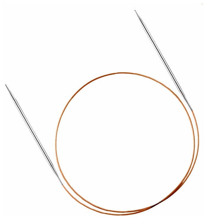 Спицы никелированные круговые с удлиненным кончиком, N1,5, 40 см