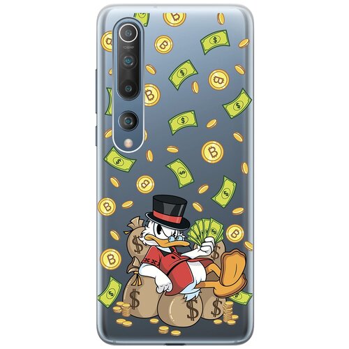 Силиконовый чехол с принтом Rich Scrooge для Xiaomi Mi 10 / Сяоми Ми 10 матовый чехол rich scrooge для xiaomi mi 6 сяоми ми 6 с 3d эффектом черный