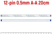 Шлейф FFC 12-pin Шаг 0.5mm Длина 20cm Прямой A-A