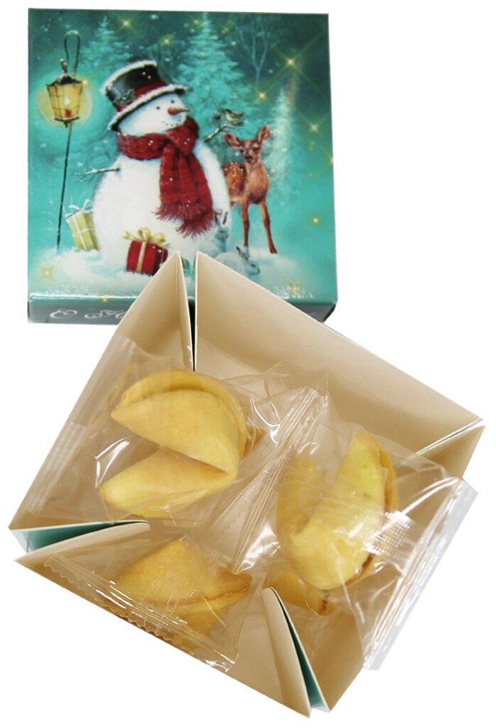 Печенье с новогодними предсказаниями "Снеговик", 5 штук, 35 гр. - фотография № 5