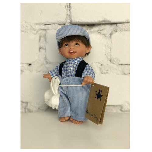 Кукла Lamagik Джестито, мальчик, смеется, в голубом, 18 см, арт. 149-1