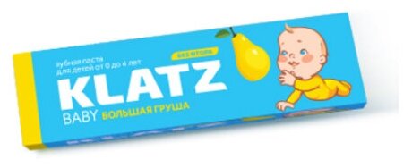 Klatz Зубная паста от 0 до 4 лет Большая груша без фтора 48 мл (Klatz, ) - фото №10