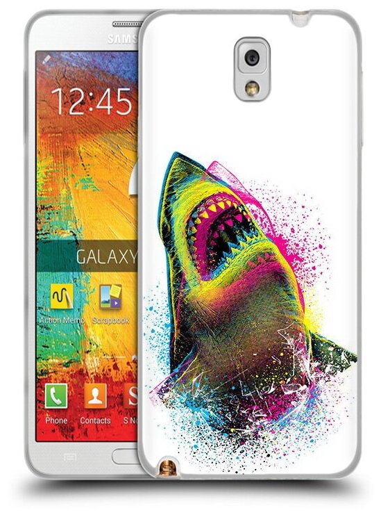 Чехол задняя-панель-накладка-бампер MyPads челюсти-2 для Samsung Galaxy Note 3 SM-N900/N9005 противоударный