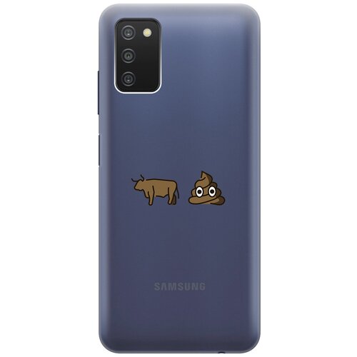 Силиконовый чехол с принтом Bull Shit для Samsung Galaxy A03s / Самсунг А03с силиконовый чехол с принтом advocado для samsung galaxy a03s самсунг а03с