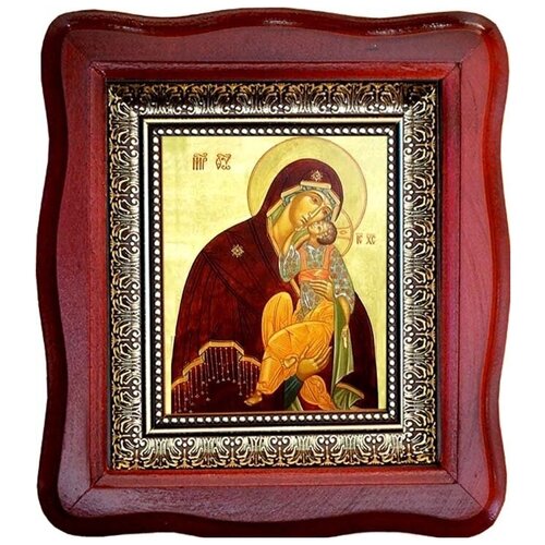 Яхромская икона Божьей Матери. Икона на холсте. икона божьей матери трех радостей на холсте