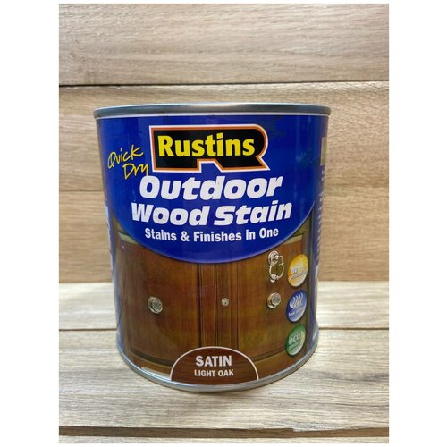 Финишная тонировка пропитка Outdoor Wood Stain,быстросохнущая краска для дерева и мебели,колер 1 л Светлый дуб