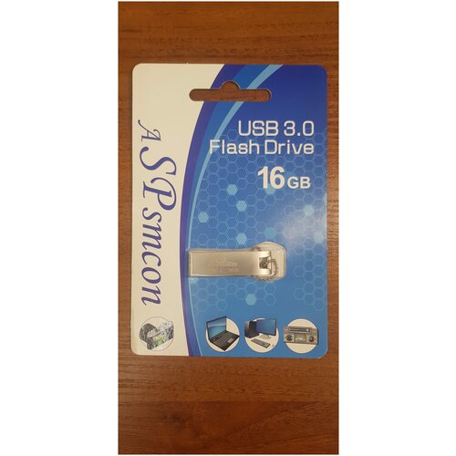 USB флеш-накопитель ASPsmcon 16GB, USB 3.0, Серебристый