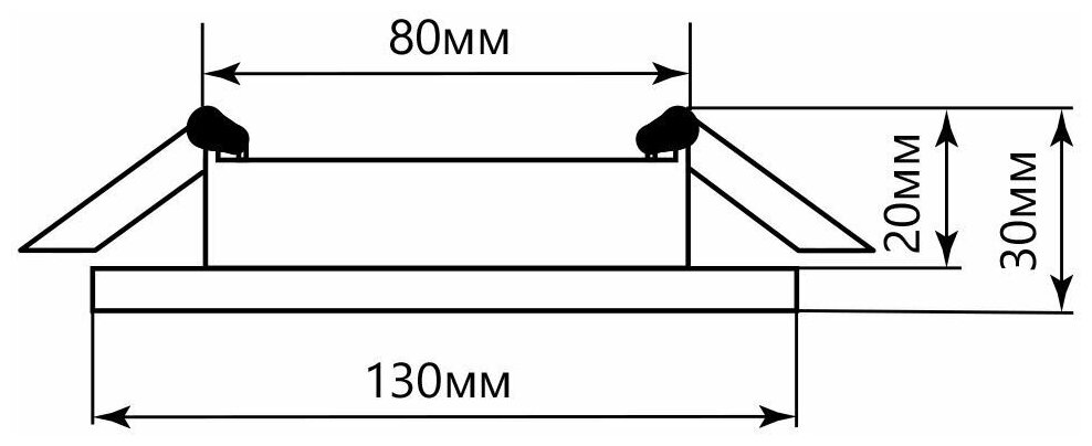 Светильник встраиваемый с белой LED подсветкой Feron CD4020 потолочный GX53 без лампы прозрачный 41293 - фото №3