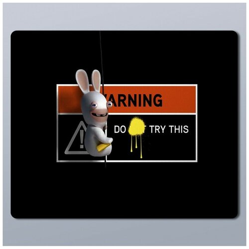 Коврик для мыши с принтом rayman raving rabbids - 250