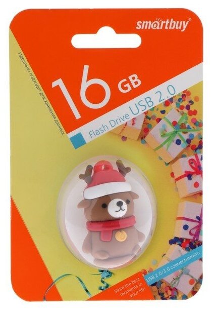 Флешка Smartbuy Wild series, 16 Гб, USB2.0, 