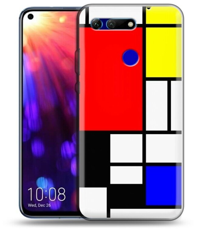 Дизайнерский силиконовый чехол для Хонор Вью 20 / Huawei Honor View 20 Модриан