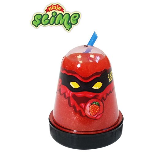 Лизун SLIME Ninja с ароматом клубники, 130 г (S130-17), красный лизун slime ninja с ароматом мороженого 130 г s130 15