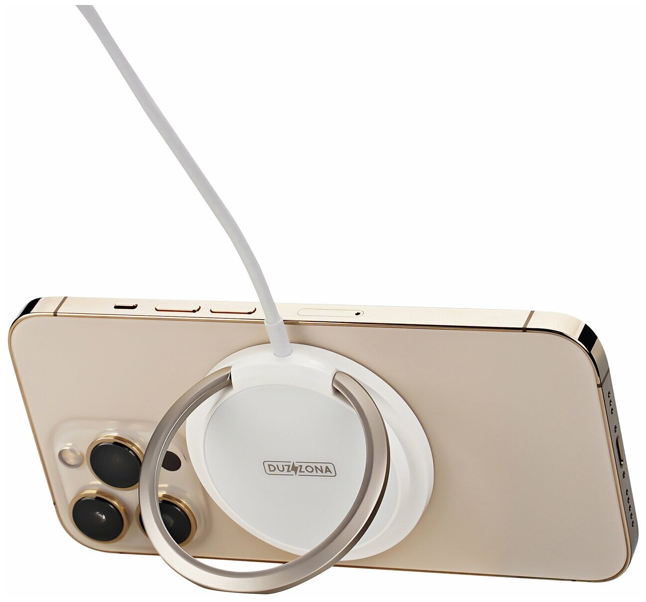 Беспроводное зарядное устройство DUZZONA для iPhone 12/13, магнитное, с функцией MagSafe, с подставкой, W1 Series, белый