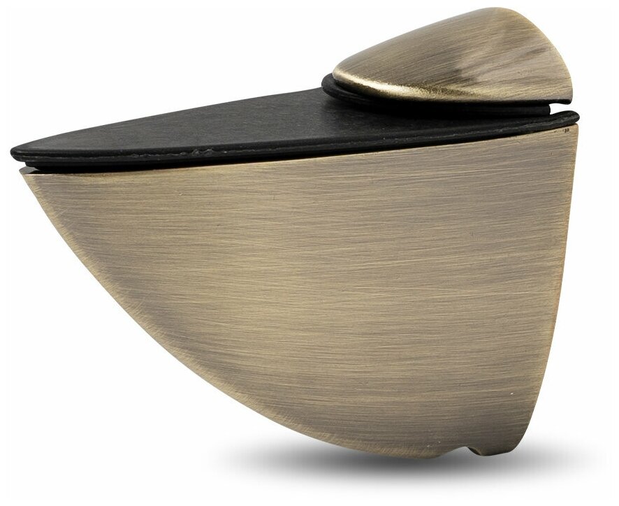 фото Полкодержатель - пеликан Большой JET 304 (1 шт) декоративный замак Брашированная Бронза PM304Z.072BA99 для полок из ДСП / пластика / стекла