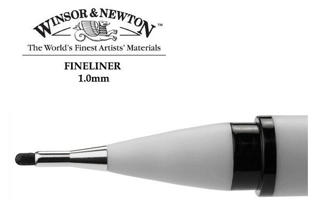 Линер Winsor&Newton Линер 1.0мм Winsor&Newton, черный, упаковка с европодвесом