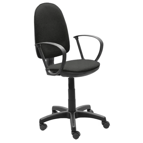 Кресло офисное Престиж с подлокотниками Гольф цвет обивки черная ткань