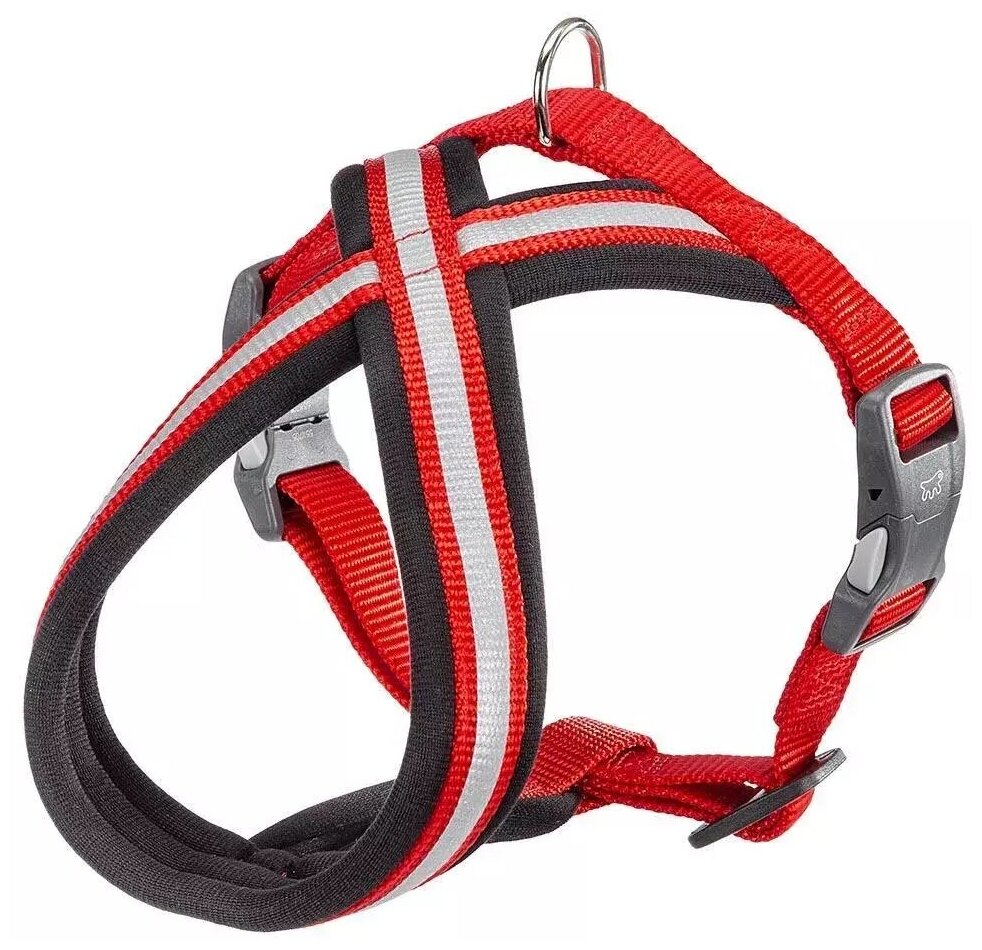 Шлейка для собак Daytona Cross со светоотражающей полоской (XS, Красный)