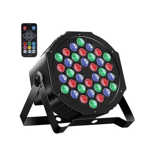 Светодиодный прожектор Mini Flat PAR136 RGB с пультом управления