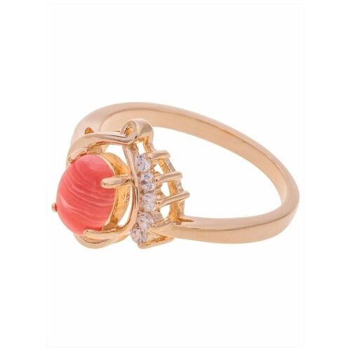 Кольцо Lotus Jewelry, родохрозит, размер 19, розовый