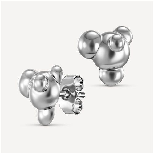 Молекулы - серьги из серебра