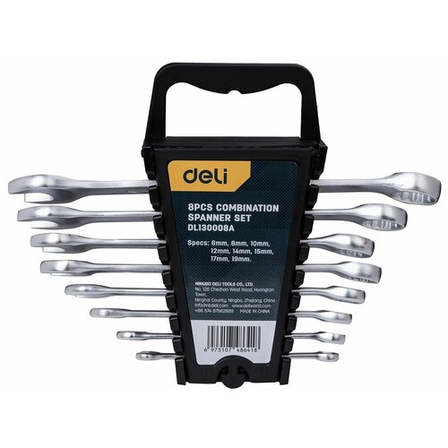 Набор инструментов Deli Tools DL130008A, 8 предм., черный набор инструментов deli tools dl2008 3 3 предм черный желтый
