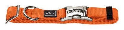 Hunter ошейник для собак ALU-Strong L (45-65 см) нейлон с металлической застежкой оранжевый - фотография № 2
