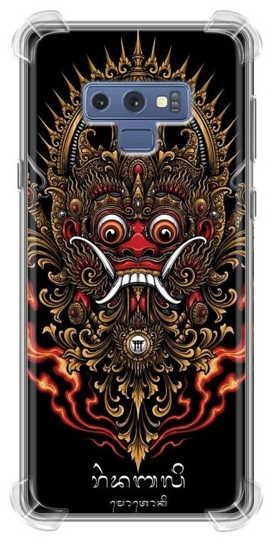 Дизайнерский силиконовый с усиленными углами чехол для Самсунг Нот 9 / Samsung Galaxy Note 9 Азиатский принт