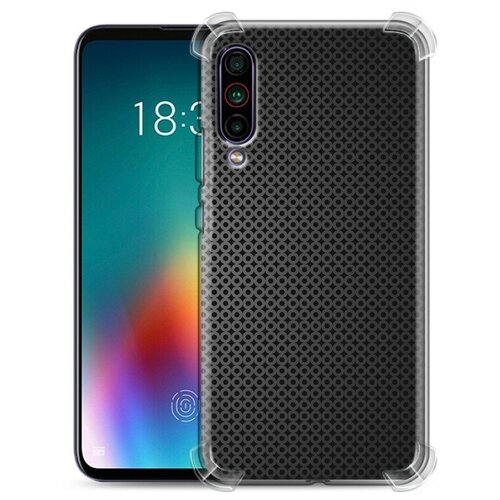 Дизайнерский силиконовый с усиленными углами чехол для Meizu 16T Металл