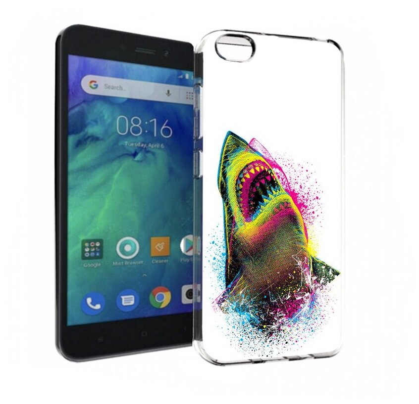 Чехол задняя-панель-накладка-бампер MyPads челюсти-2 для Xiaomi Redmi Go противоударный