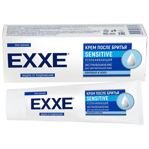 Крем после бритья Sensitive EXXE, 80 мл крем для бритья exxe sensitive 100 мл