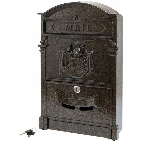 Почтовый ящик с замком уличный металлический для дома аллюр №4010 бронза почтовый ящик с замком уличный металлический для дома 4010 красный аллюр