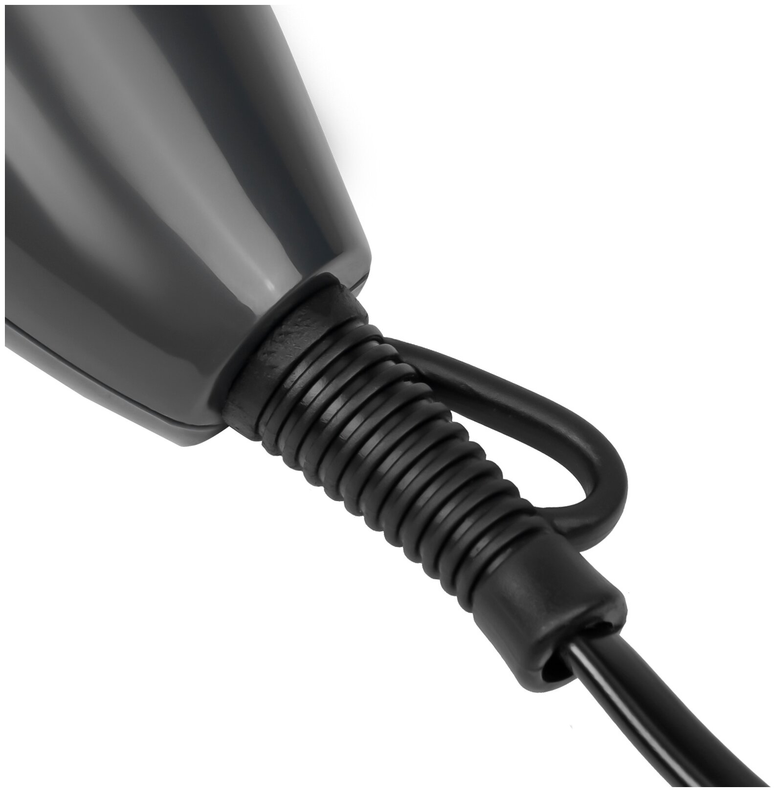 GALAXY LINE GL 4344 Фен для волос 1400Вт, 2 скорости потока воздуха, складная ручка, подвесная петля, 220-240 В, 50 Гц - фотография № 7