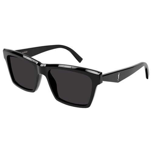 Солнцезащитные очки Saint Laurent, черный, серый солнцезащитные очки saint laurent sl 549 slim 002 коричневый
