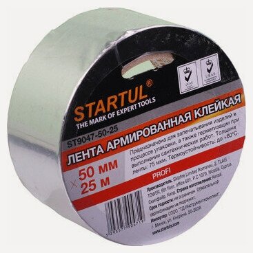 Изображение товара Лента алюминиевая клейкая 50 мм 25 м STARTUL Profi (ST9037-50-25)