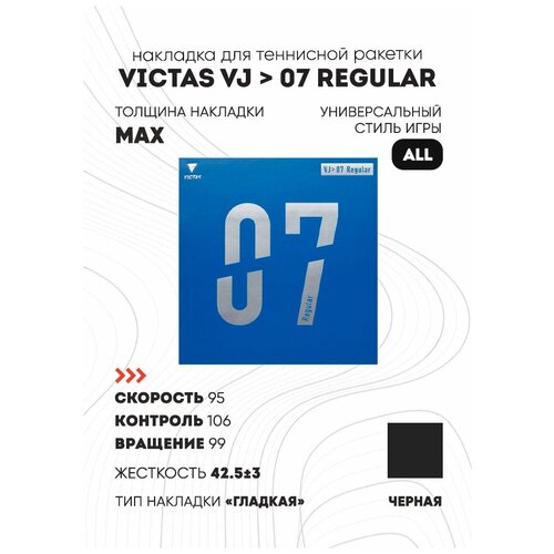 фото Накладка victas vj > 07 regular цвет черный, толщина max