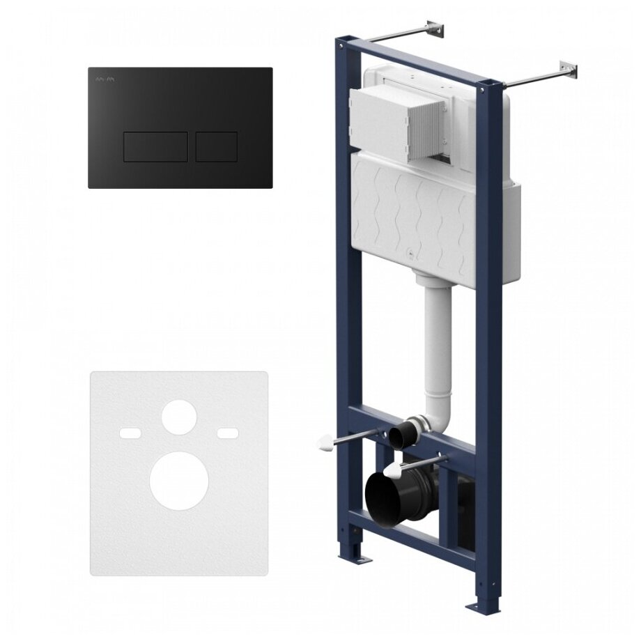 Система инсталляции для унитазов Am.Pm Pro с клавишей Pro S, черный матовый - фото №1