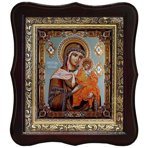 коневская икона божией матери голубицкая печать на доске 13 16 5 см Коневская (Голубицкая) икона Божией Матери. Икона на холсте.