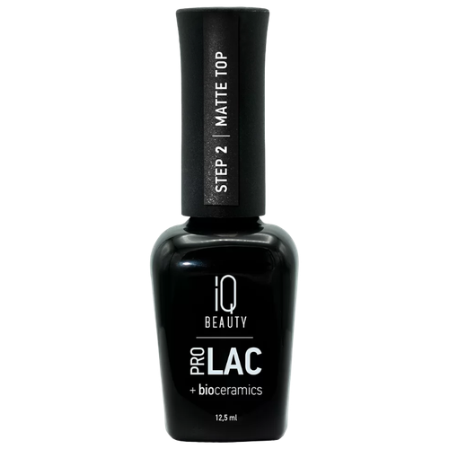 IQ BEAUTY топ для лака ProLac + Bioceramics Matte матовый, прозрачный, 12.5 мл iq beauty топ potal glossy silver prolac bioceramics 12 5 мл